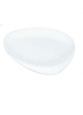 Hat plate small White pack of 10