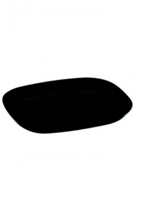 Rectangle plate small Black pack of 10