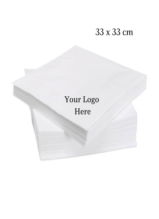Customized Plain Paper Napkin 3 Ply 33 x 33 cm