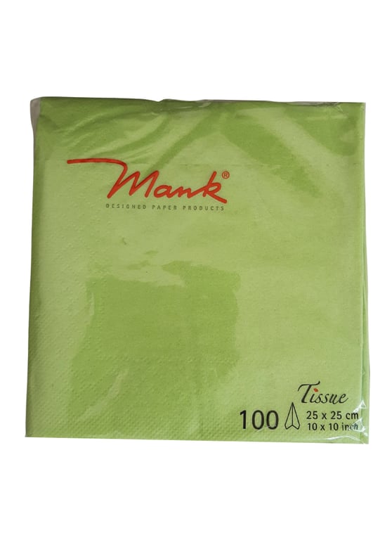Premium Plain Cloth Napkin Kiwi 25x 25 cm pack of 100