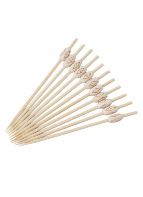 Wooden Fancy Biodegradable Skewer 5 inch pack of 50