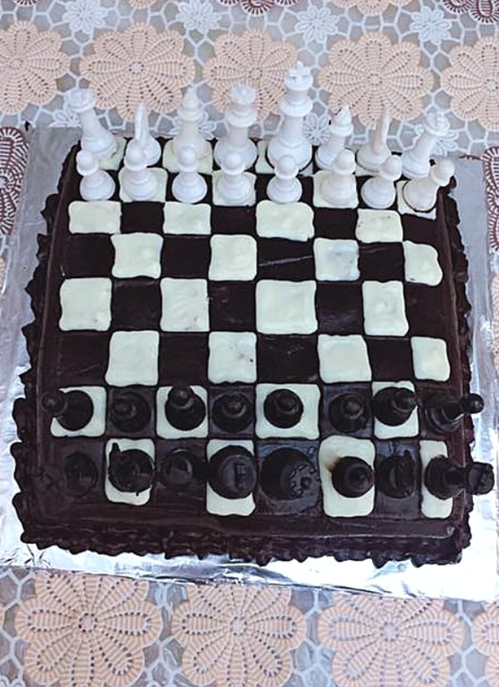 Chess theme cake