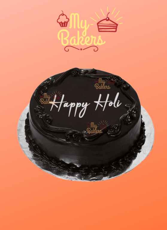 Dark Chocolate Holi Cake