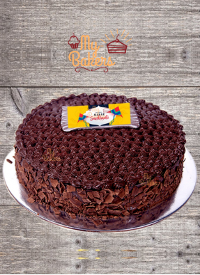 Delectable Chocolate Flakes Makar Sankranti Cake