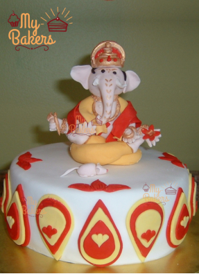 Ganesh Chaturthi Fondant Cake