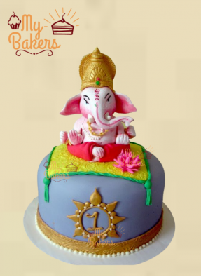 Ganesh Ji Fondant Cake