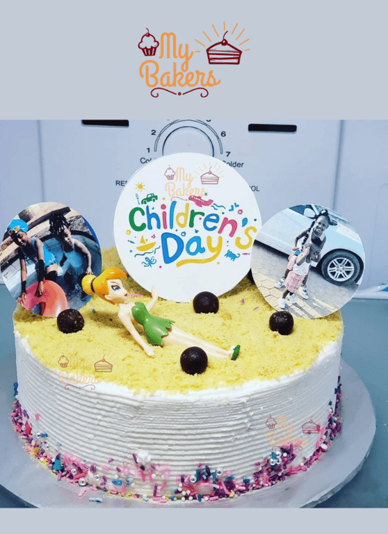 Girl Theme Children Day Cake