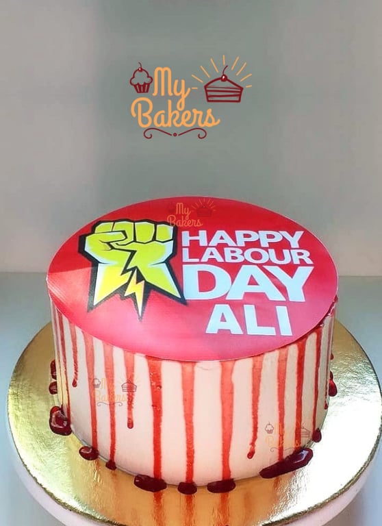 Happy Labour Day Theme Cake