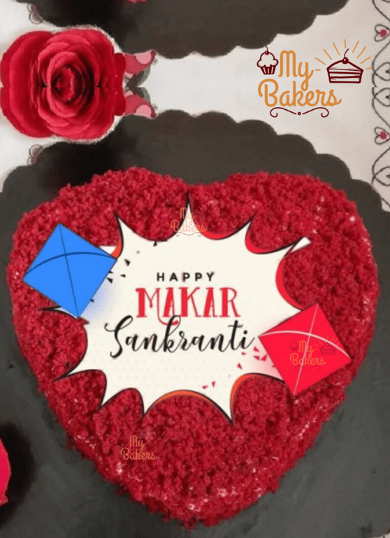 Makar Sankranti Red Velvet Cake