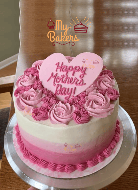 Mothers Day Special Rosette Strawberry Cake