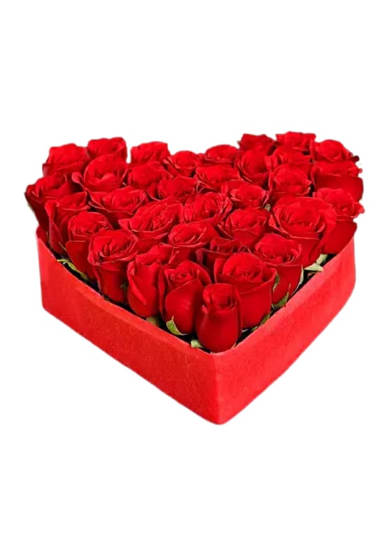 Red Roses Heart Bouquet