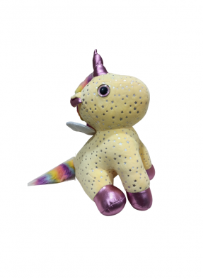 Rainbow Arcus Unicorn Sitting Soft Toy 34 cm Yellow