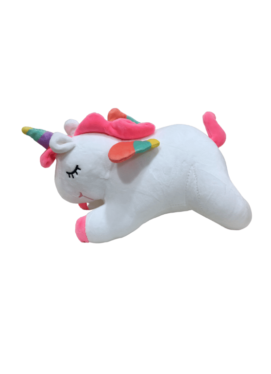 Unicorn Sleeping Soft Toy 30 cm White