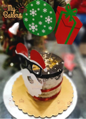 Christmas Theme Pull Me Up Double Layer Cake