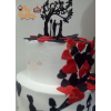 Couple 2 Tier Theme Cake Hand Painted