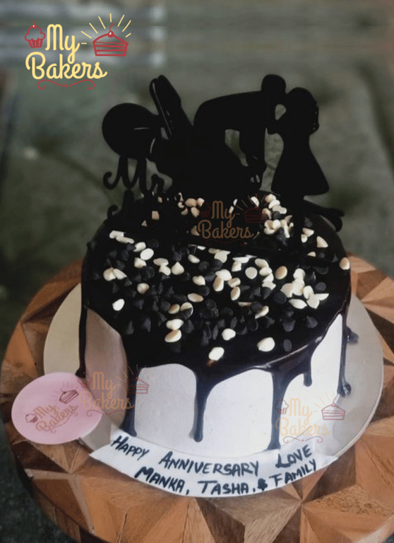 Couple Special Chocolate Dripping Cake