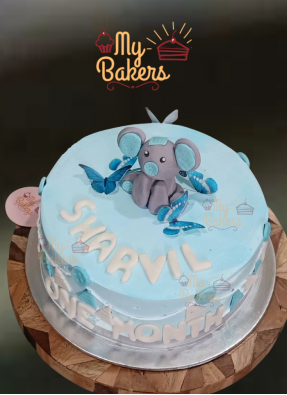 Cute Baby Elephant Cake for Baby
