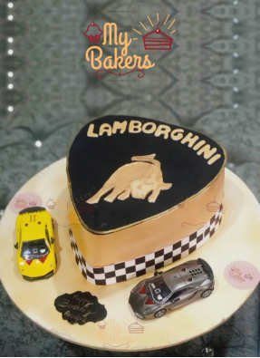 Lamborghini Car Theme Cake