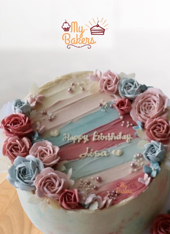 Luscious Flower Mothers Day Cake