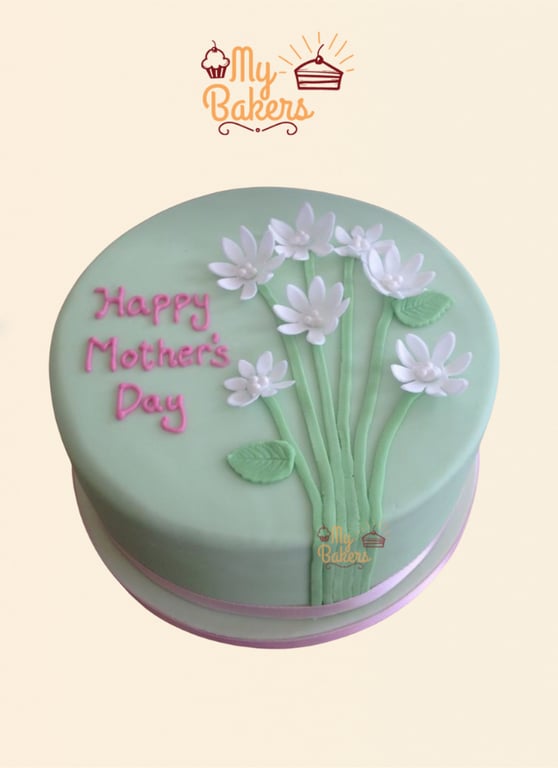 Mothers Day Fondant Flower Cake