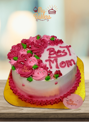 Scrumptious Rosette Best Mom Cake