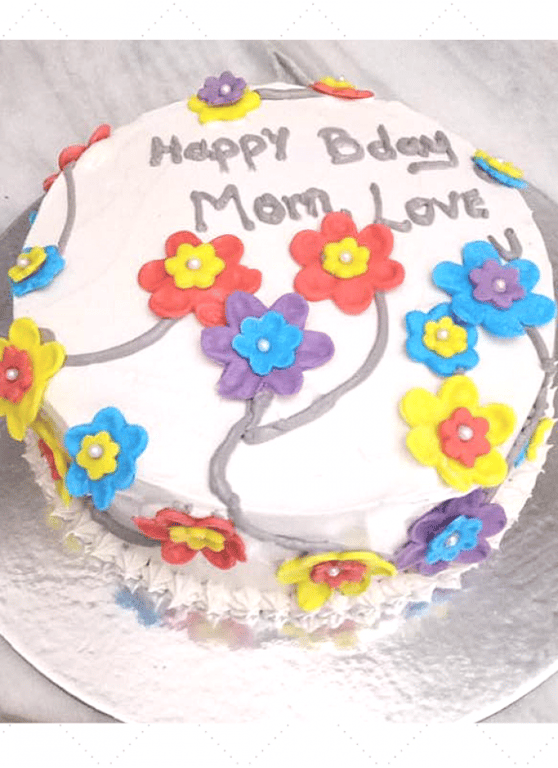 Special fondant cake for Mom