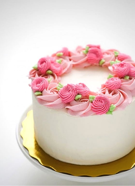 Cake with Flower Design
