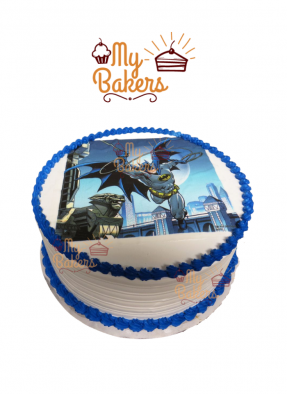 Batman Theme Photo Cake