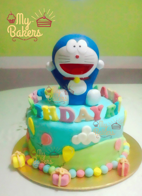 Shop for Fresh Edible Doraemon Theme Birthday Cake online - Rajapalayam