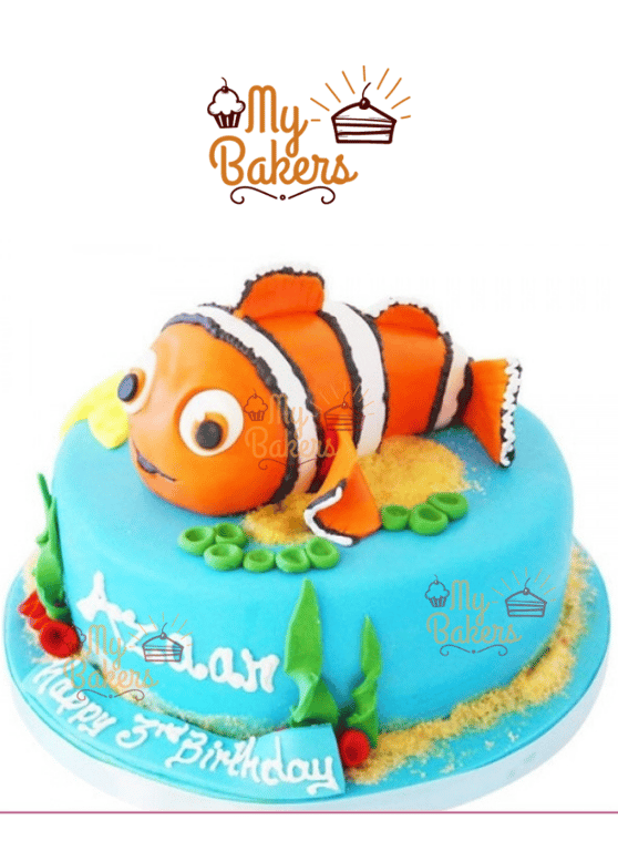 Finding Nemo Themed Fondant Cake