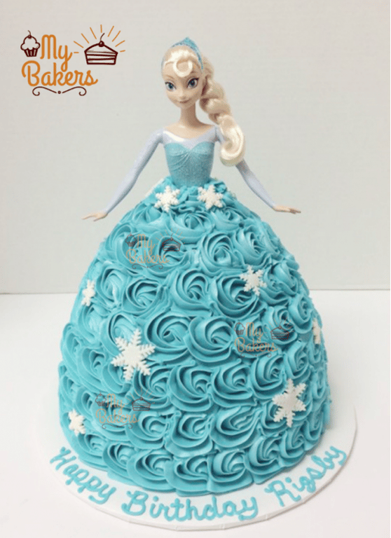 Beautiful Elsa Frozen Theme Cake
