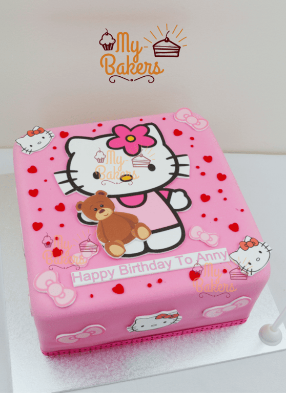 Shop for Fresh Cute Kitty and Teddy Birthday Cake online - Arcot