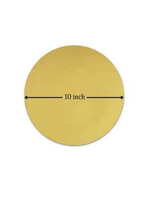 Cake Base Round 20 Pieces Golden 10 inch Pack of 1