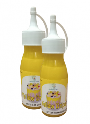 Cake Drips Color Yellow pack of 2