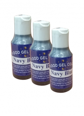 Food Gel Color Navy Blue pack of 3