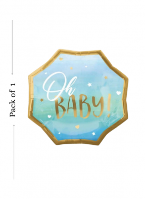 Oh baby Blue foil balloon 18 inch pack of 1
