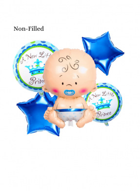 Baby Boy 5 Piece Set Foil Balloon Blue