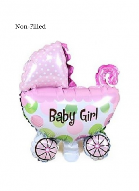 Baby Girl Stroller Foil Balloon 18 inch Pink