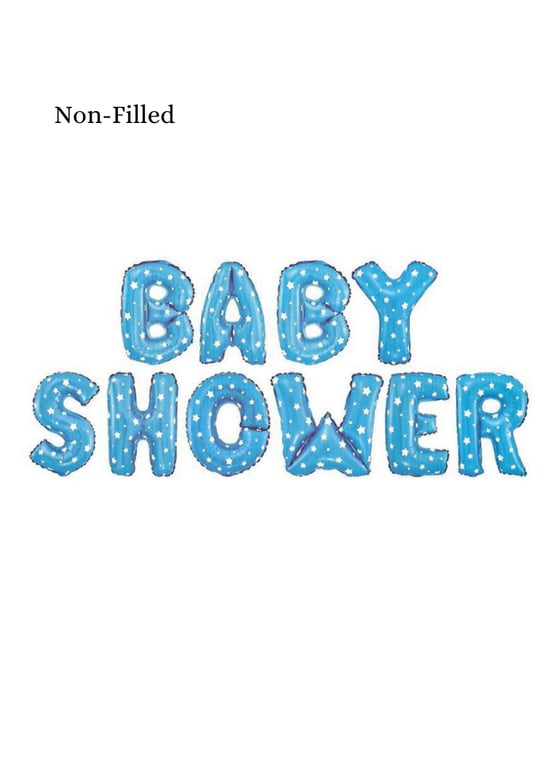 Baby Shower Boy 10 Piece Set Foil Balloon Blue