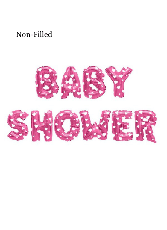 Baby Shower Girl 10 Piece Set Foil Balloon Pink