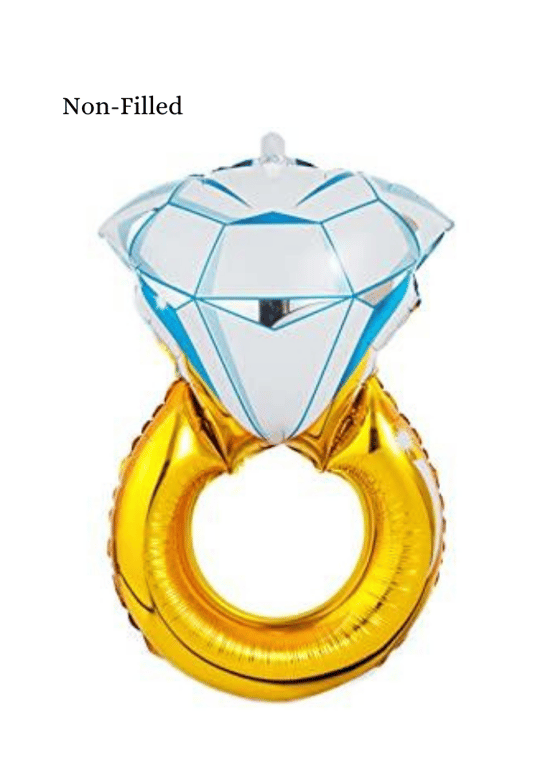 Diamond Ring Foil Balloon 32 inch Golden