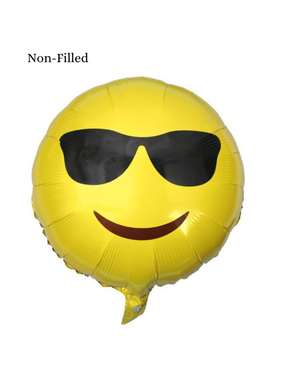 Emoji Sunglasses Foil Balloon 18 inch Yellow