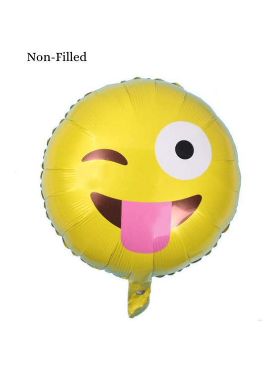 Emoji With Blink Eye Foil Balloon 18 inch Yellow