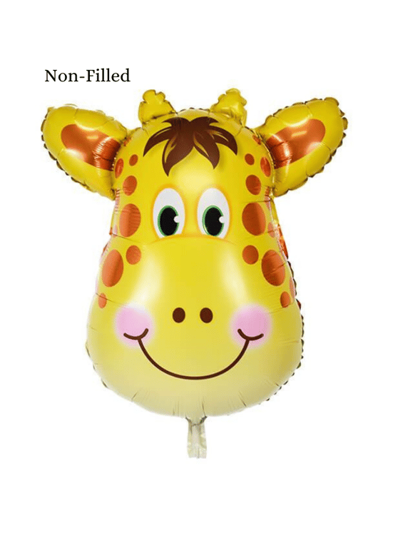 Giraffe Theme Face Foil Balloon 18 inch Yellow