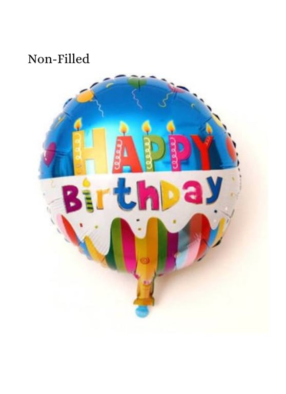 Happy Birthday Candle Foil Balloon 18 inch Multi Color