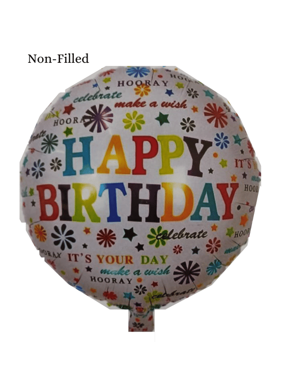 Happy Birthday Printed Foil Balloon 18 inch Multi Color