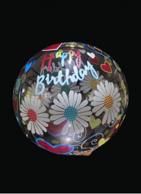 Happy birthday Transparent printed bobo balloon pack of 1