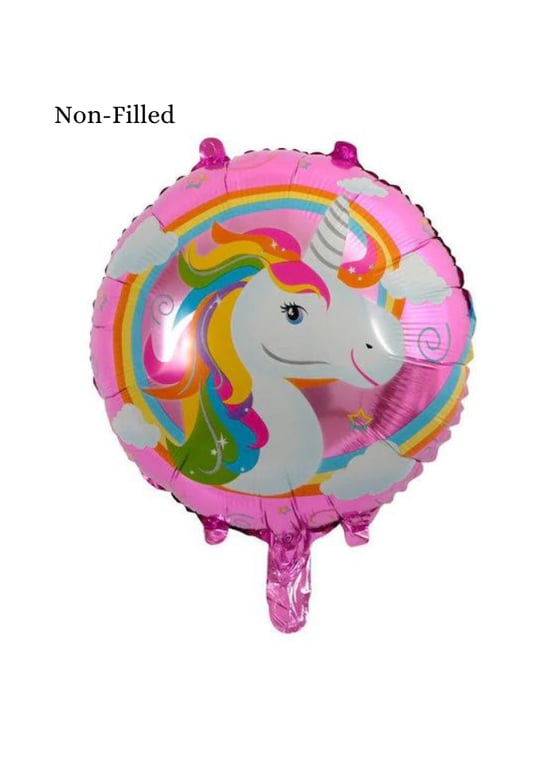 Happy Birthday Unicorn Face Foil Balloon 18 inch Pink