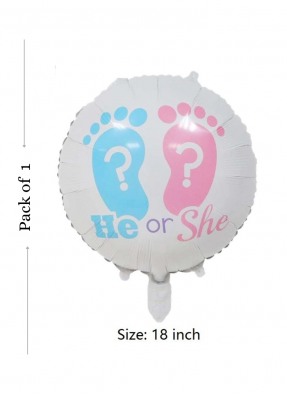 He or She foil balloon 18 inch pack of 1