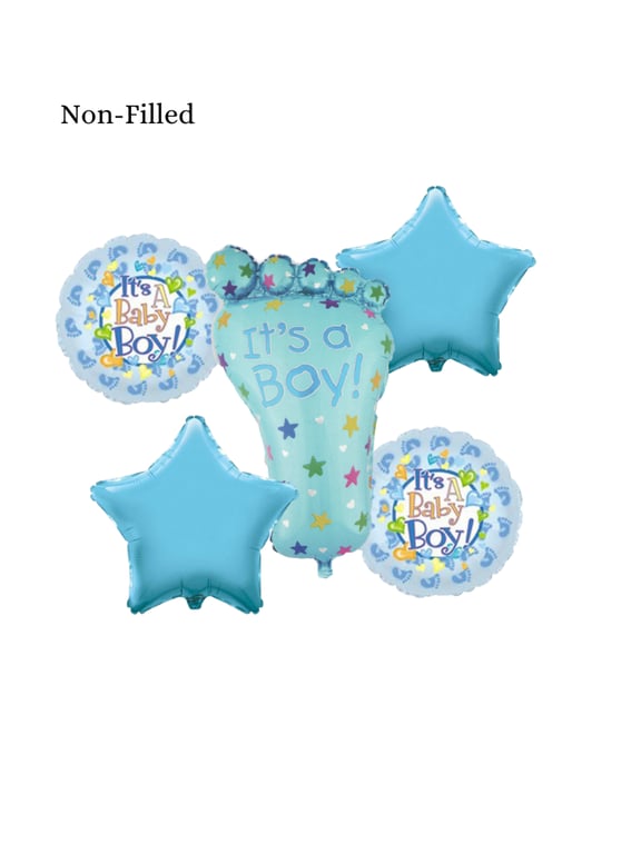 Its A Boy 5 Piece Set Foil Balloon Blue